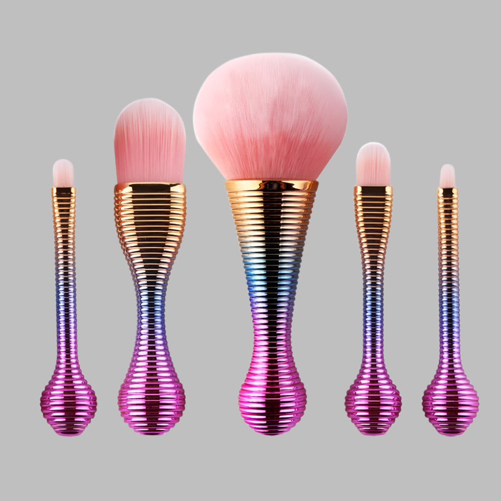 5pcs Rose Gold Mini Cosmetic Beauty Makeup Brushes - Dreami XO