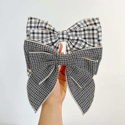 Pattern Hair Bow Clip - Dreami XO