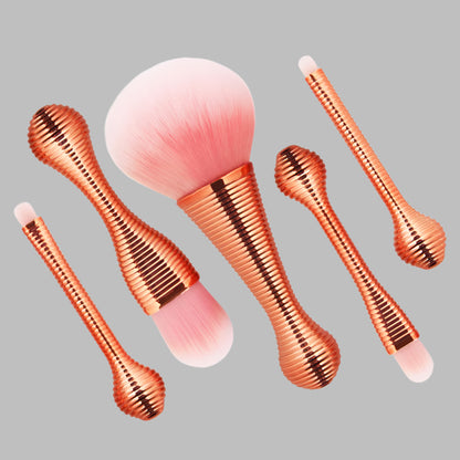 5pcs Rose Gold Mini Cosmetic Beauty Makeup Brushes - Dreami XO