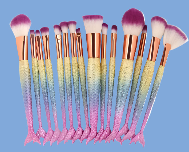 10PCS  Mermaid Makeup Brushes Set - Dreami XO