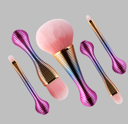 5pcs Rose Gold Mini Cosmetic Beauty Makeup Brushes - Dreami XO