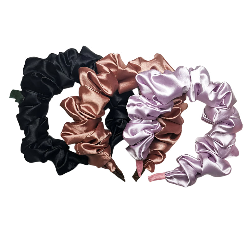 Soft Ruched Silk Headbands - Dreami XO