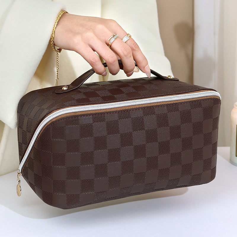 Luxury Checkerboard Makeup Bag - Dreami XO