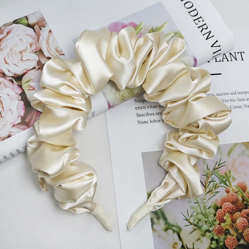 Soft Ruched Silk Headbands - Dreami XO