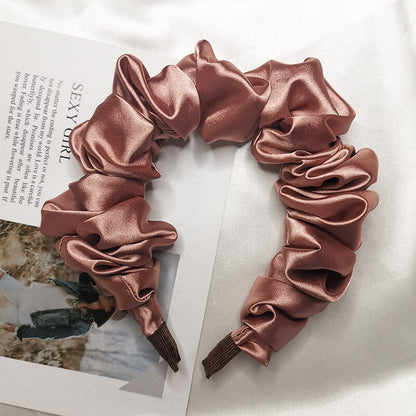 Soft Ruched Silk Headbands - Dreami XO