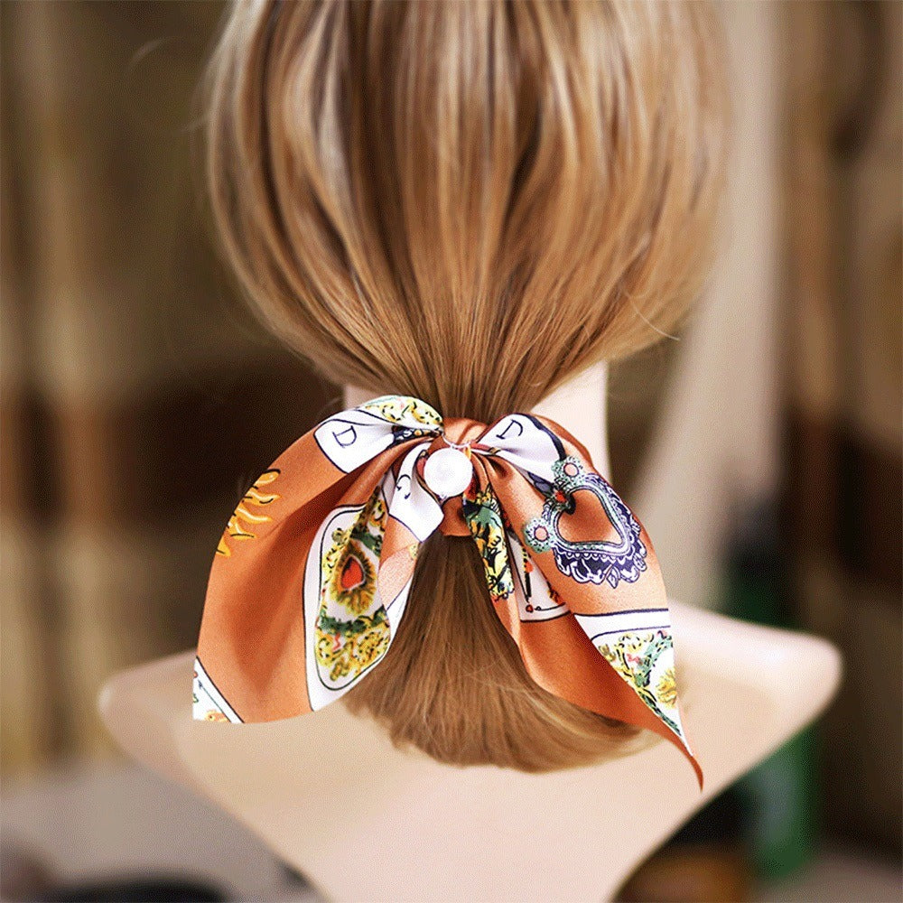 Pearl Bow Scrunchie - Dreami XO