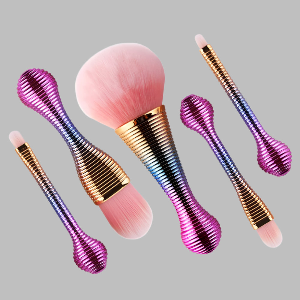 5pcs Rose Gold Mini Cosmetic Beauty Makeup Brushes - Dreami XO