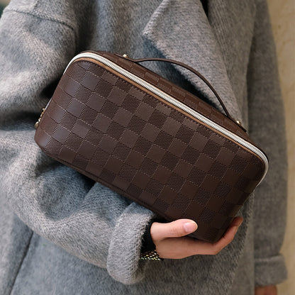 Luxury Checkerboard Makeup Bag - Dreami XO