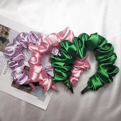 Soft Ruched Silk Headbands - Dreami XO