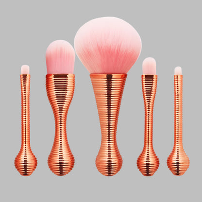 5pcs Rose Gold Mini Cosmetic Beauty Makeup Brushes - Dreami XO