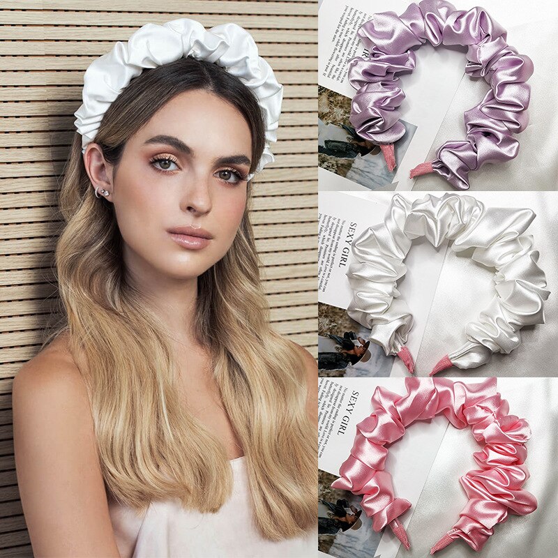 Soft Ruched Silk Headbands - Dreami XO