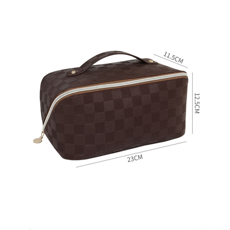 Luxury Checkerboard Makeup Bag - Dreami XO