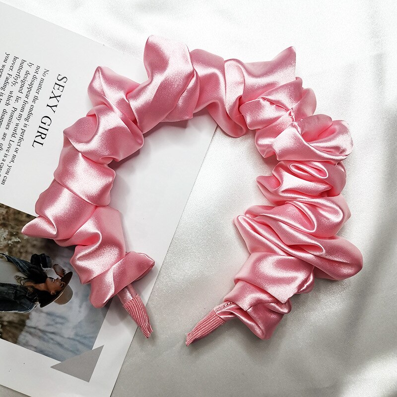 Soft Ruched Silk Headbands - Dreami XO