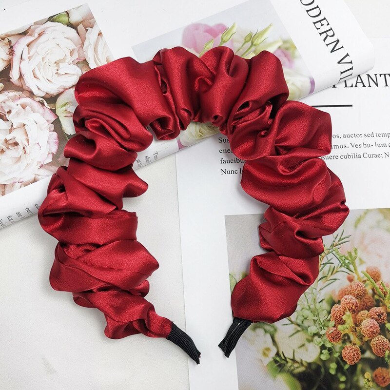 Soft Ruched Silk Headbands - Dreami XO