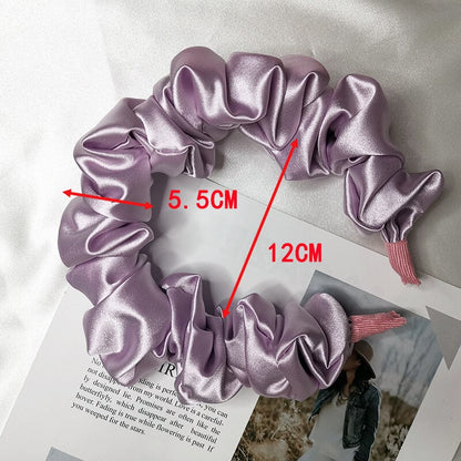 Soft Ruched Silk Headbands - Dreami XO